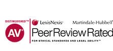Distinguished Lexis Nexis Martindale-Hubbell Peer Review Rated For Ethical Standards and legal ability